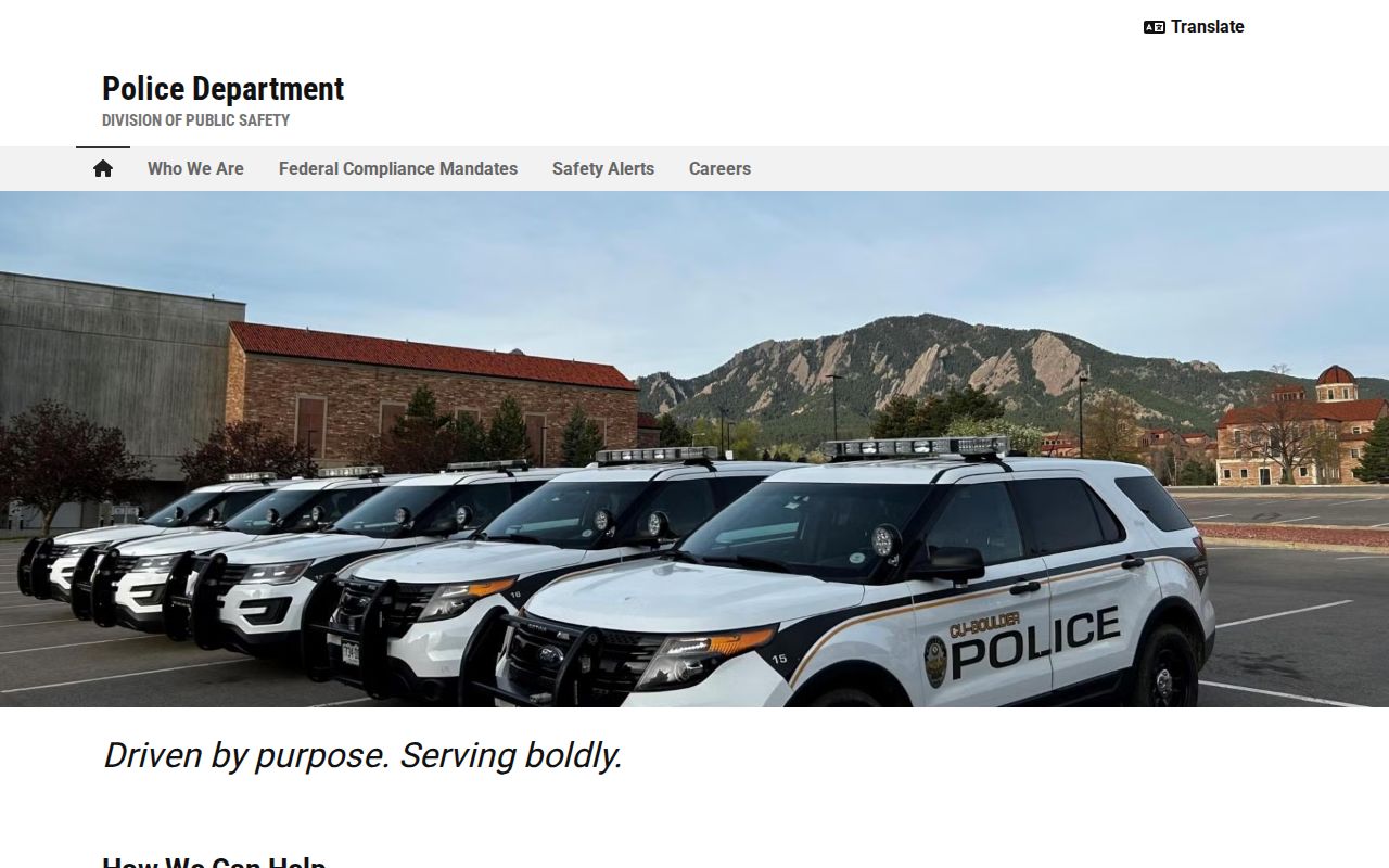Boulder criminal records and University of Colorado Police jurisdiction