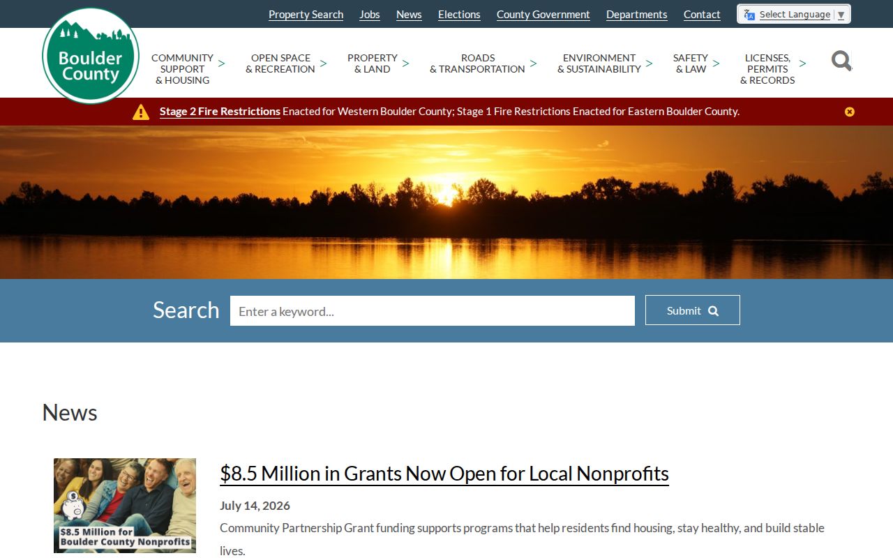 Official Boulder County government website